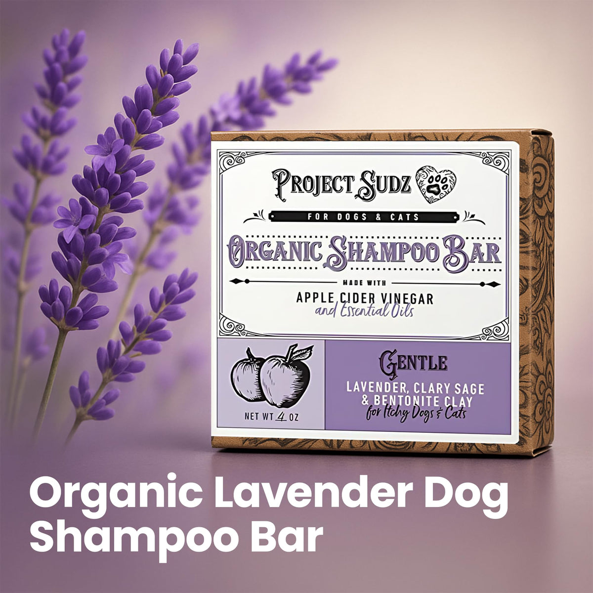 Gentle All Natural Dog Shampoo for Dry Coat for Sensitive Skin