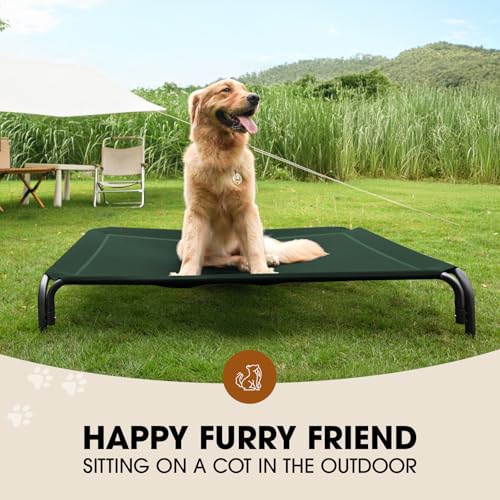 Outdoor Elevated Dog Bed for Large Sized Dogs (XXL(53.94"x35.83"x7.90") / Green)