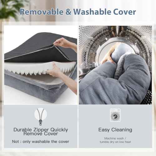 XXL Extra Large Orthopedic for Senior Dog BedComfy Sleeping (Grey / XX-L (45x35x7in))