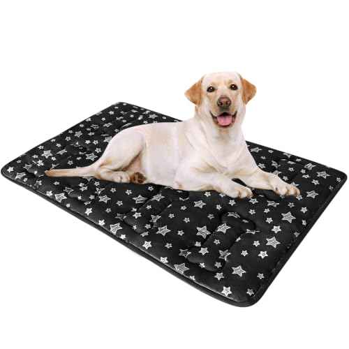 Dog Crate Mat (Large 36"X23" / Black)