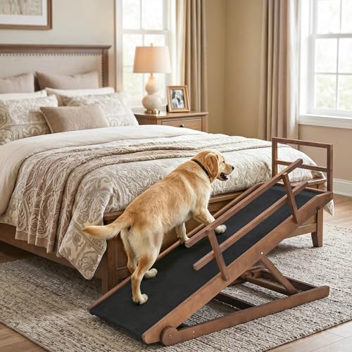 Dog Ramp for Bed & Couch (Brown / XL-for 31.4''H Bed)