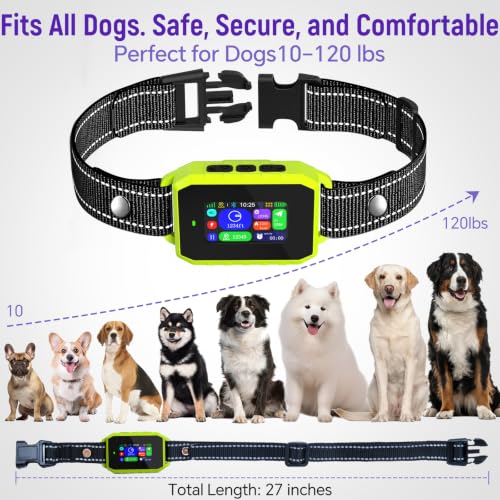 GPS Wireless Dog Fence & Remote Training Collar (Green)