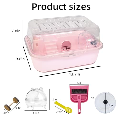 9 in 1 Hamster Cage Kit (Pink)