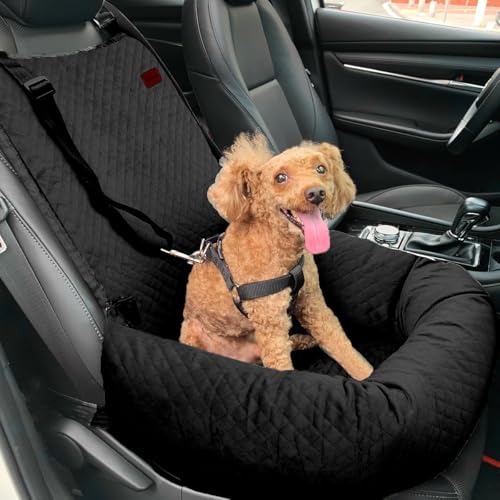 Dog Car Seat for Small Medium Dogs Pet Up to 40 lbs Black (Medium / Black)
