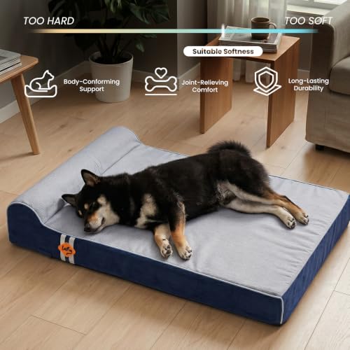 Orthopedic Dog Bed (34.0"L x 22.0"W x 5.5"Th / Slate Blue)