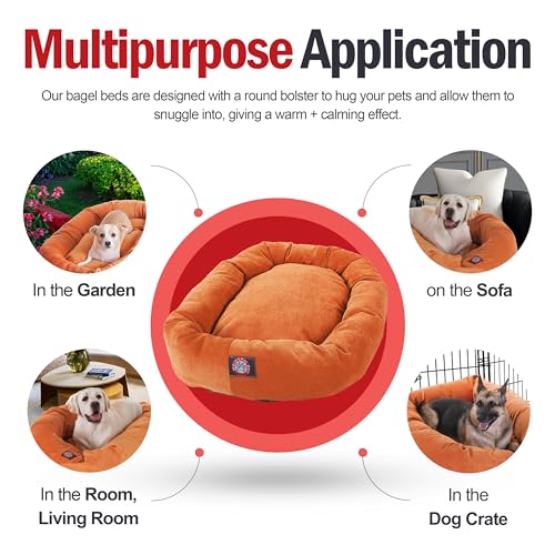 Micro Velvet Dog Bed (Orange)