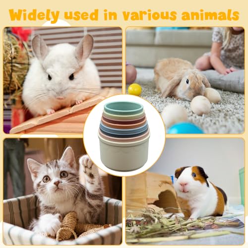 8 Pcs Stacking Cups for Bunny (colorful)