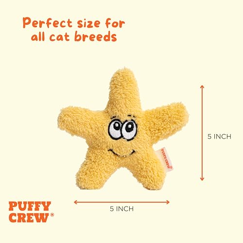 Interactive Catnip Cat Plush Toy (Starfish)