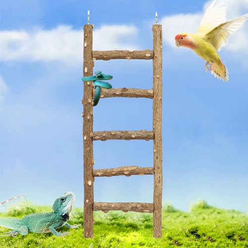Natural Pepper Wood Parrot Ladder (11.8 × 3.1 Inch)