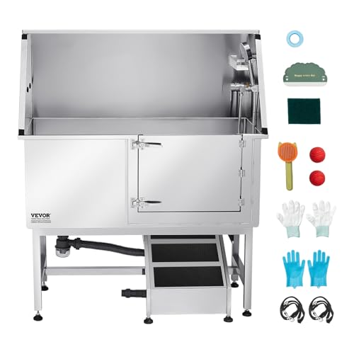 Stainless Steel Dog Washing Station (Right RAMP / 50 inch)