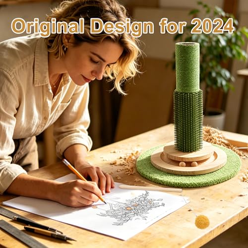 46" Tall Cat Scratching Post (Green(46" Tall))