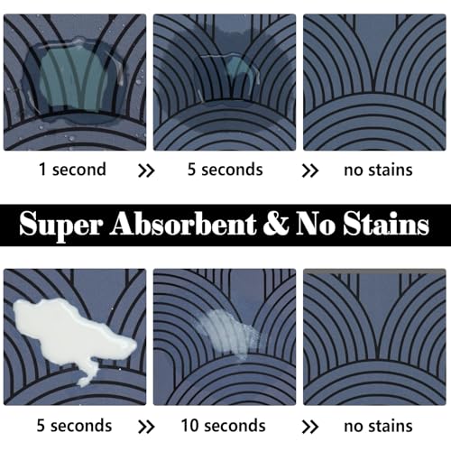 Dog Food Mats for Floors Absorbent (XL(24"×32") / 01-Blue)