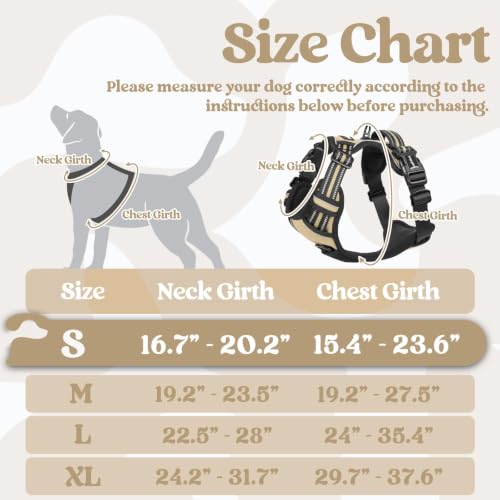 Dog Harness Small Sized (Small / Beige)