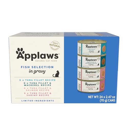 4 Flavor Fish Variety in Gravy Wet Cat Food 24 (2.47 Fl Oz (Pack of 24))