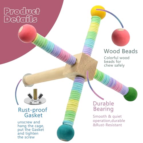 Upgraded Parrot Perch Toy (Rainbow colors)