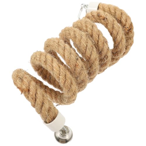 Bird Rope Perch Parrot Stand Rope Toy with Stable Clips 59.05 in Hanging Swing for Parakeets Lovebirds Cockatiels Bird Cage Accessory