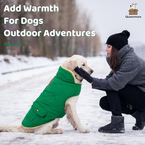 XS Warm Dog Coat Cold Weather Puffer Vest Quilting Winter Jacket (X-Small / Forest Green)