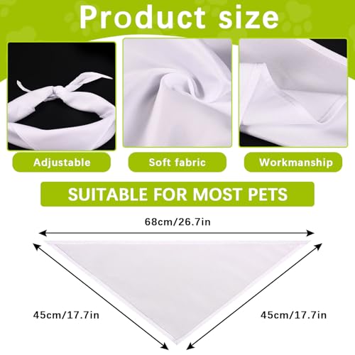 15 PCS Sublimation Blank Dog Bandana (Pet Scarf *15pcs)
