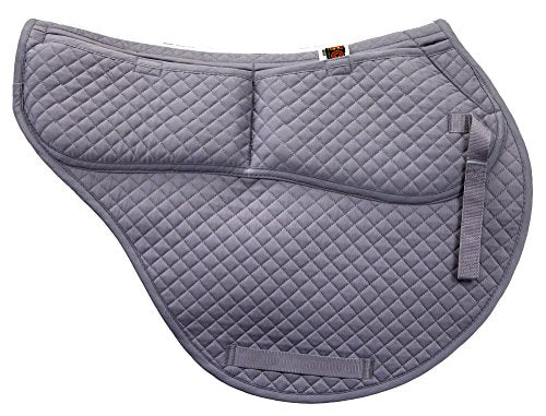 All Purpose Contoured Correction Saddle Pad with Adjustable Memory Foam Inserts for Custom Support (Lilac Gray)