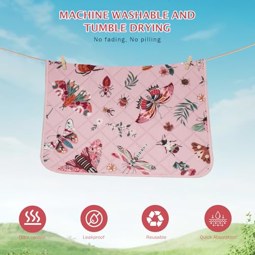 Washable Pee Pads for Dogs (Pink / 24x24 inch - 2pcs)