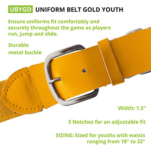 Baseball Softball Uniform Belt (Youth (18-32 Inches) / Yellow)