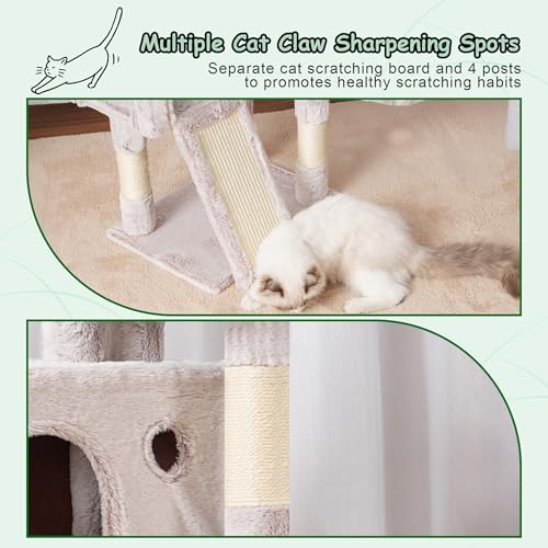 Cat Tree Tower 42'' with Condo (Muchroom / 42 inch)