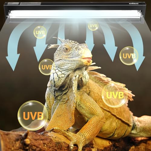 T5 HO Reptile Light Fixture UVB Lighting Combo Kit (24 Watts)