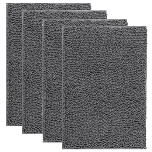 4 Pieces Set Muddy Door Mats for Dogs (Grey / 30" x 20"(4 pieces))