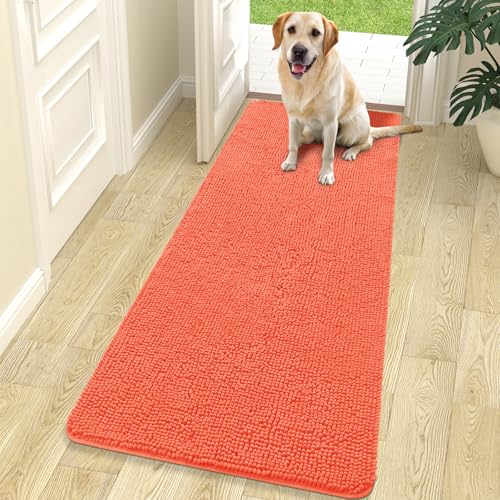 Dog Door Mat for Muddy Paws 70x24 (Coral / 70" X 24")