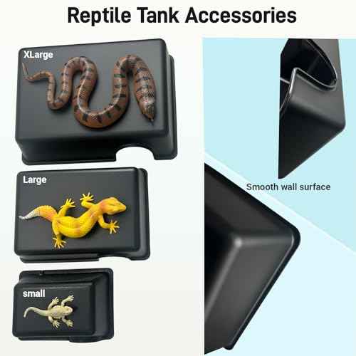 Reptile Hide Cave (Black / X-Large (1 Count))