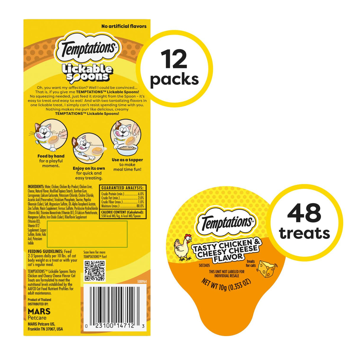 Lickable Spoons Wet Cat Treats (4 Count (Pack of 12))