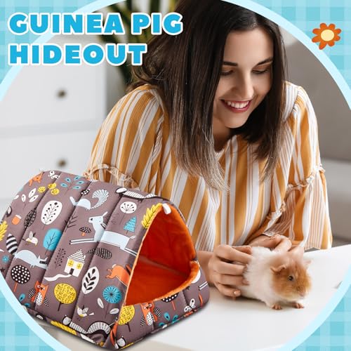 Guinea Pig Hideout Bed Washable House Cage (9.8 in / Forest)