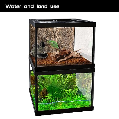 Mini Reptile Glass Terrarium Tank 8 * 8 * 6" Full View (8*8*6inch)