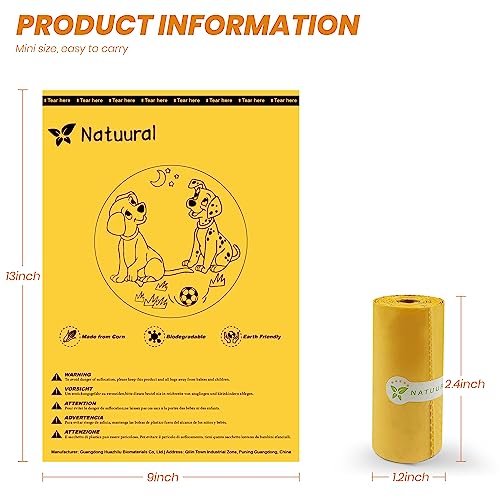 Dog Poop Bags Rolls (Yellow / 600 Count (Pack of 1))