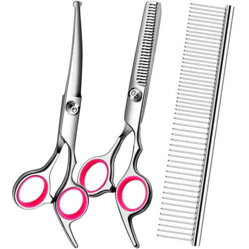 Dog Grooming Scissors Kit (Pink)