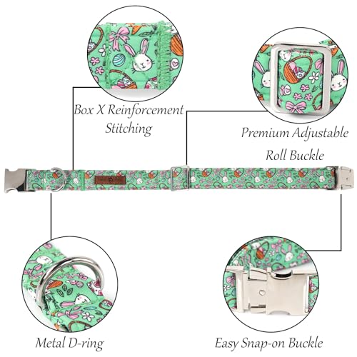 Easter Dog Collar (Green Basket Eggs / Large (Pack of 1))