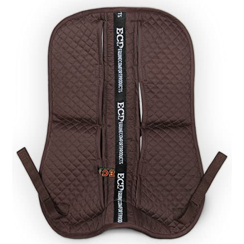 Adjustable Shock Absorbing Memory Foam Half Saddle Pad (Brown)