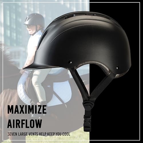 Sport 2.0 Injection Molded Horse Riding Helmet (Black / Small)