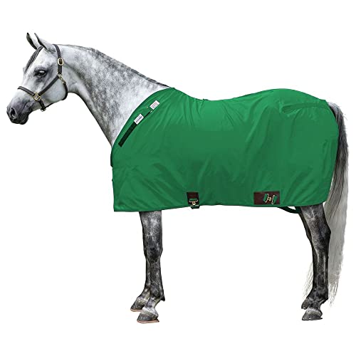 Dura Nylon Horse Stable Sheet (Horse Size 80 / Cutback | Closed Front | Legstrap / Green)