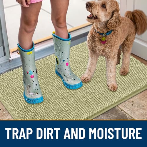 Dog Door Mat for Muddy Paws 36x24 (Vanilla / 36"X24")