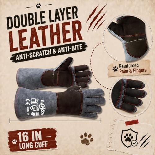 Animal Handling Gloves (2 Count (Pack of 1) / 16 Inches)