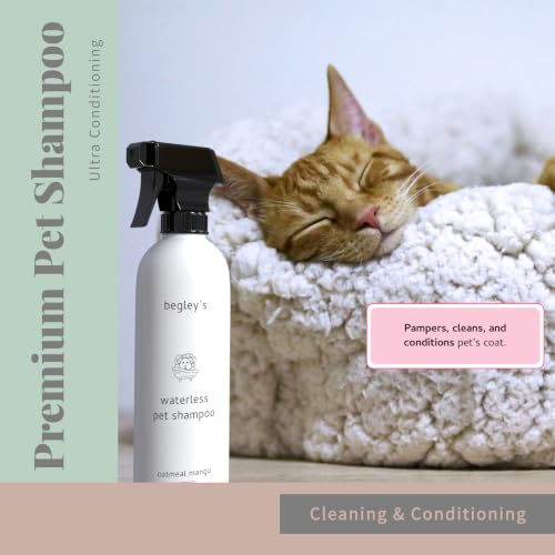 Begley’s No Rinse Waterless Pet Shampoo (16 Fl Oz (Pack of 2) / Oatmeal Mango)