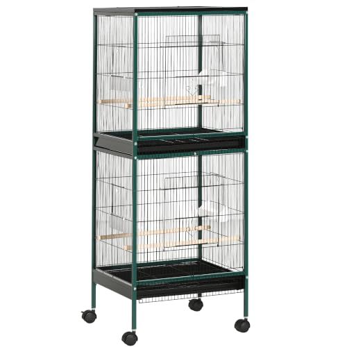 Large Bird Cage 1.7 ft. Width for Wingspan 55" (Green)