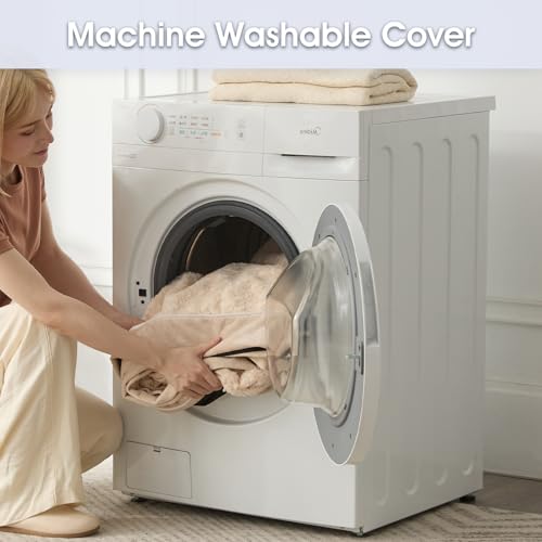 Orthopedic Washable Human Dog Bed for Adult & Dog Cozy Sleep (61"l x 43"w x 7"th / Beige)