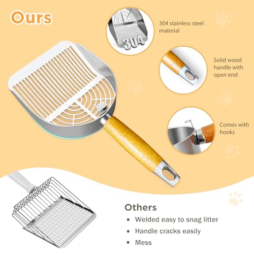 Cat Litter Scoop (For long particles / Silver)