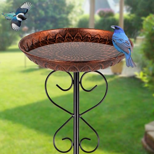 Metal Bird Baths for Outdoors (Copper)
