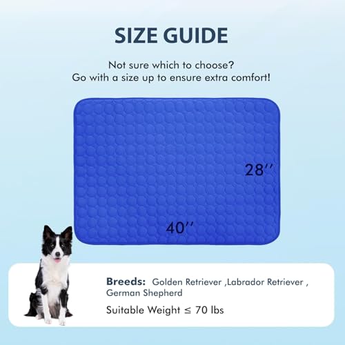 Summer Cooling Mat & Sleeping Pad (40" x 28" / Dark Blue)