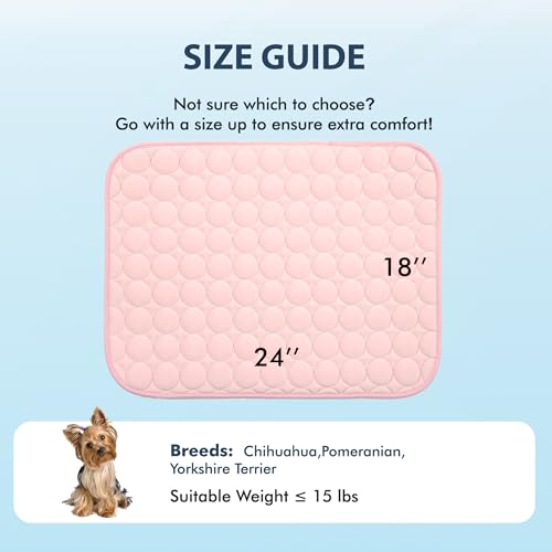Summer Cooling Mat & Sleeping Pad (24" x 18" / Pink)