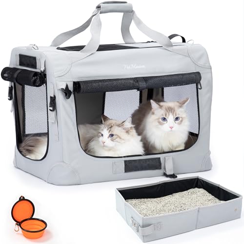 Extra Large Cat Carrier for 2 Cats (Starry Grey / 24.0"L x 16.5"W x 16.5"H)