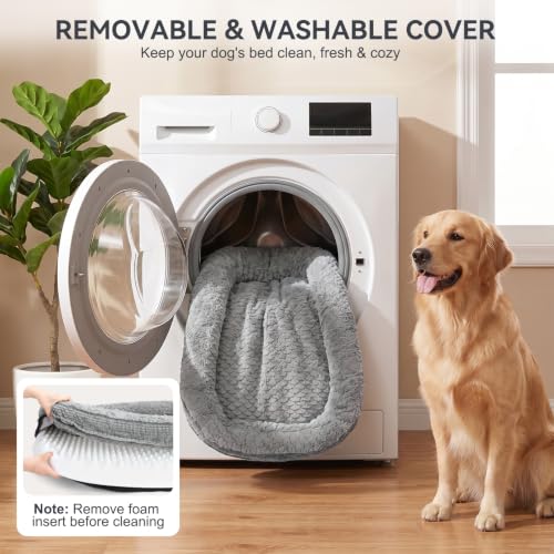 Orthopedic Dog Bed for Extra Large Dogs (Light Grey / 48"l X 35"w X 7.5"th)